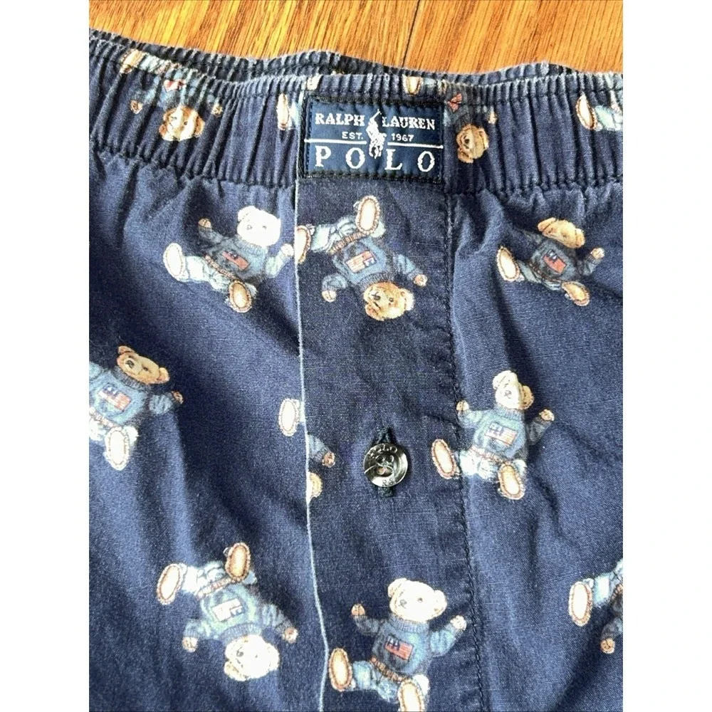 Vintage 90's RALPH LAUREN POLO Classic USA SWEATER BEAR Boxers Sz 40 Anniversary - Picture 2 of 7